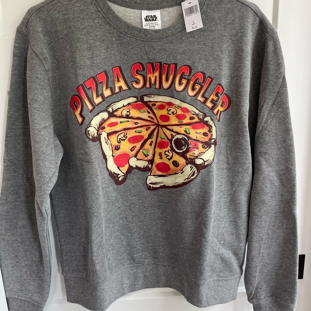Disney Parks Star Wars Pizza Smuggler Crewneck Size S NWT! FREE SHIP